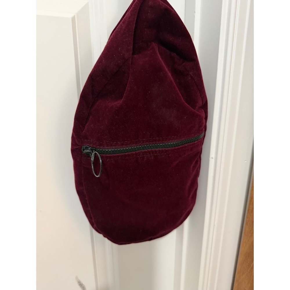 Great Impressions Sling Bag Womens Burgundy Good Vintage Velvet USA Made 90s
